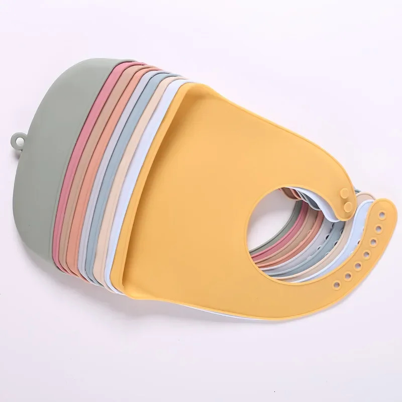 1 lunch apron silicone baby bib for children waterproof Saliva solid feeding girls and boys 250414z
