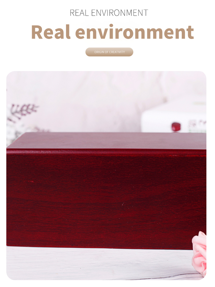 An eco-friendly red solid wooden pet caskets with a removable drawer feature. It is a pet coffin and urn made of sturdy solid wood material Suitable f