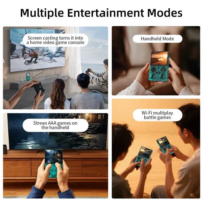 ANBERNIC RG35XX PRO Video Game Consoles 35 I Screen Linux 64-bit TV Output Handheld Game Players P Kid Gifts RG35XXPROW251118