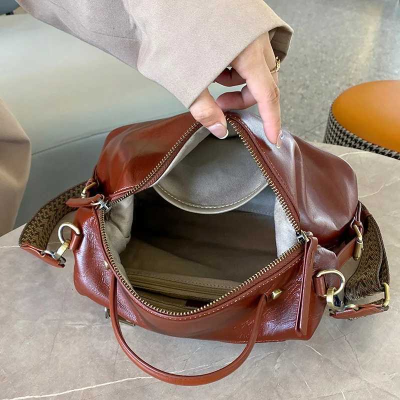luxury handbags female crossbody bags Vintage Genuine leather women shoulder bag Large capacity soft leather cowhide fashion bagW251118