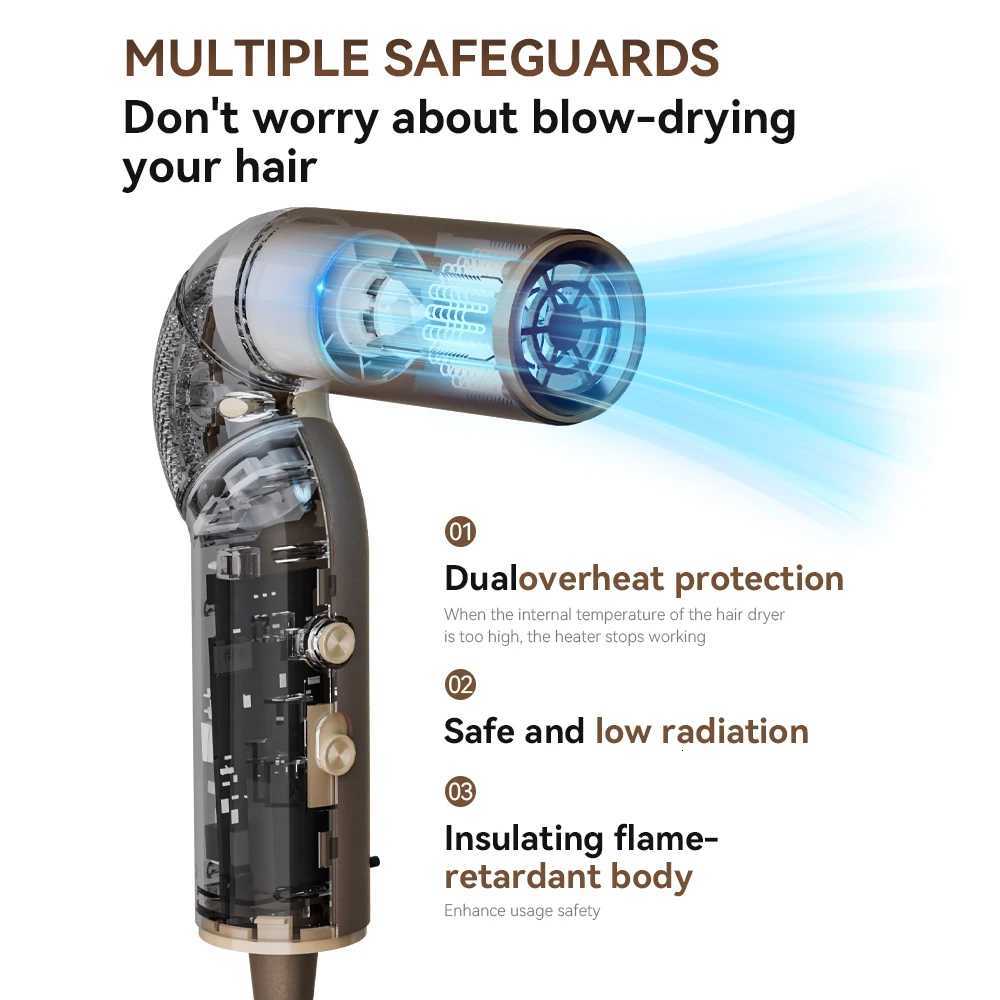 Original Portable Mini Professional Ionic Hair Dryer High Speed Compact Plastic Material Foldable Hair DryerT251118
