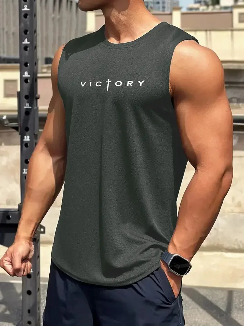 Outdoor badminton tennis mens tank tops street sleeveless shirts summer casual running and fitness tank tops fashionable gym Tshirts 250411