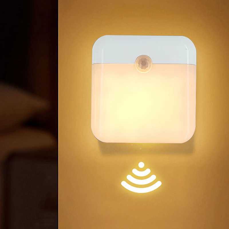 Motion Sensor LED Night Lights USB Rechargeable Closet Light Wireless Wall Lamp For Stairs Closet Kitchen Bedroom Garage M251118