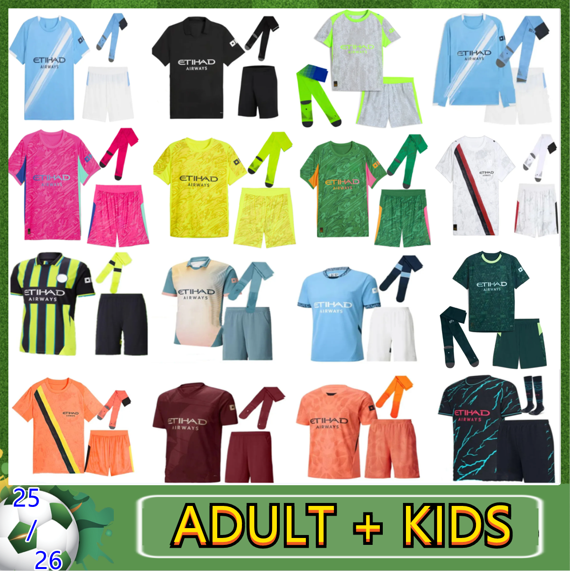 HAALAND 25 26 Man City DE BRUYNE GUNDOGAN RODRIGO Doku FODEN SAVINHO MARMOUSH jersey Home Away Third BERNARDO CHERKI DONNARUMMA football kit shirts men kids set