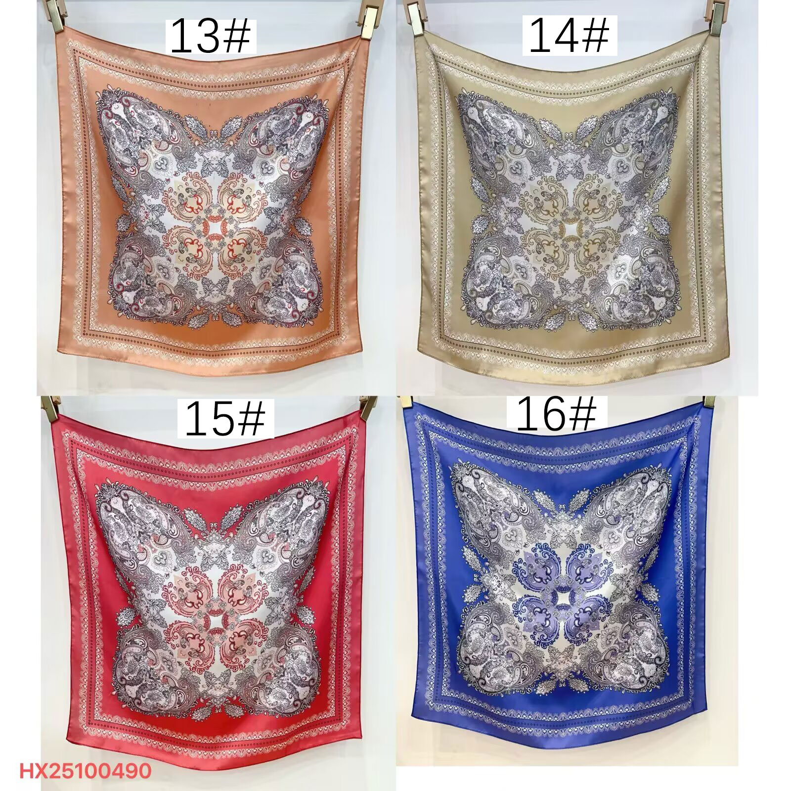 Satin Silk Like Square Scarf For Gift Giving To Friends Family And Daily Wearing