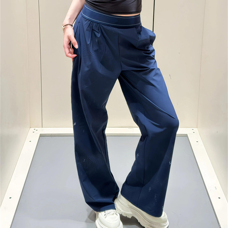 Long Pants Womens Yoga Loose Excerise Sport Gym Ladies Running Casual Straight Long Pant High Waist Wide Leg Trousers Elastic Band