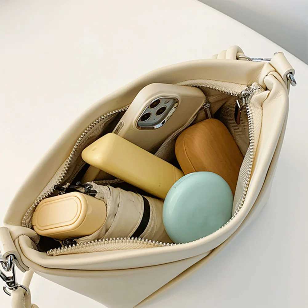 Geometric PU Leather Shoulder Bag Zipper Closure Underarm Bag Commuter Messenger Handbag for Women Work Shopping TravelW251118