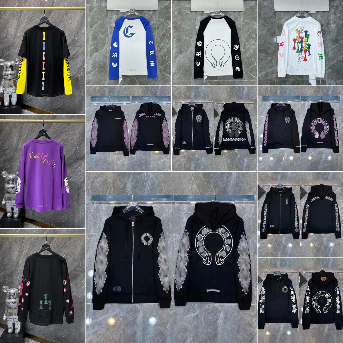 chrome hoodie designer hoodies mens zip up jackets sweatshirts cotton men hoodys high quality pullover long sleeves sanskrit letter print cross hooded