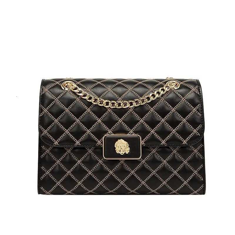 High end diamond grid chain small square bag for women 2025 new spring and summer single shoulder diagonal cross armpit bagW251118