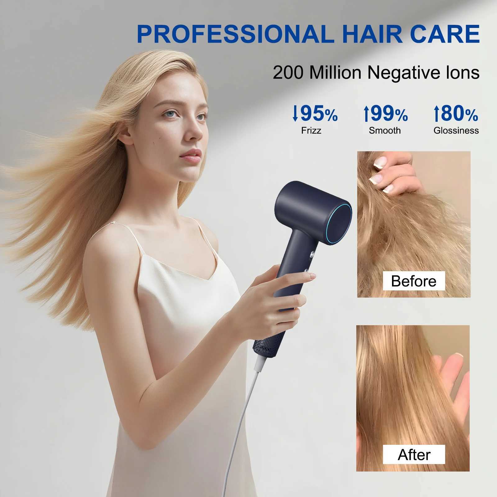 Professional High-Speed 110000rpm Ionic Hair Dryer with Intelligent Temperature Control for Salons and Hotels Fashion DesignT251118