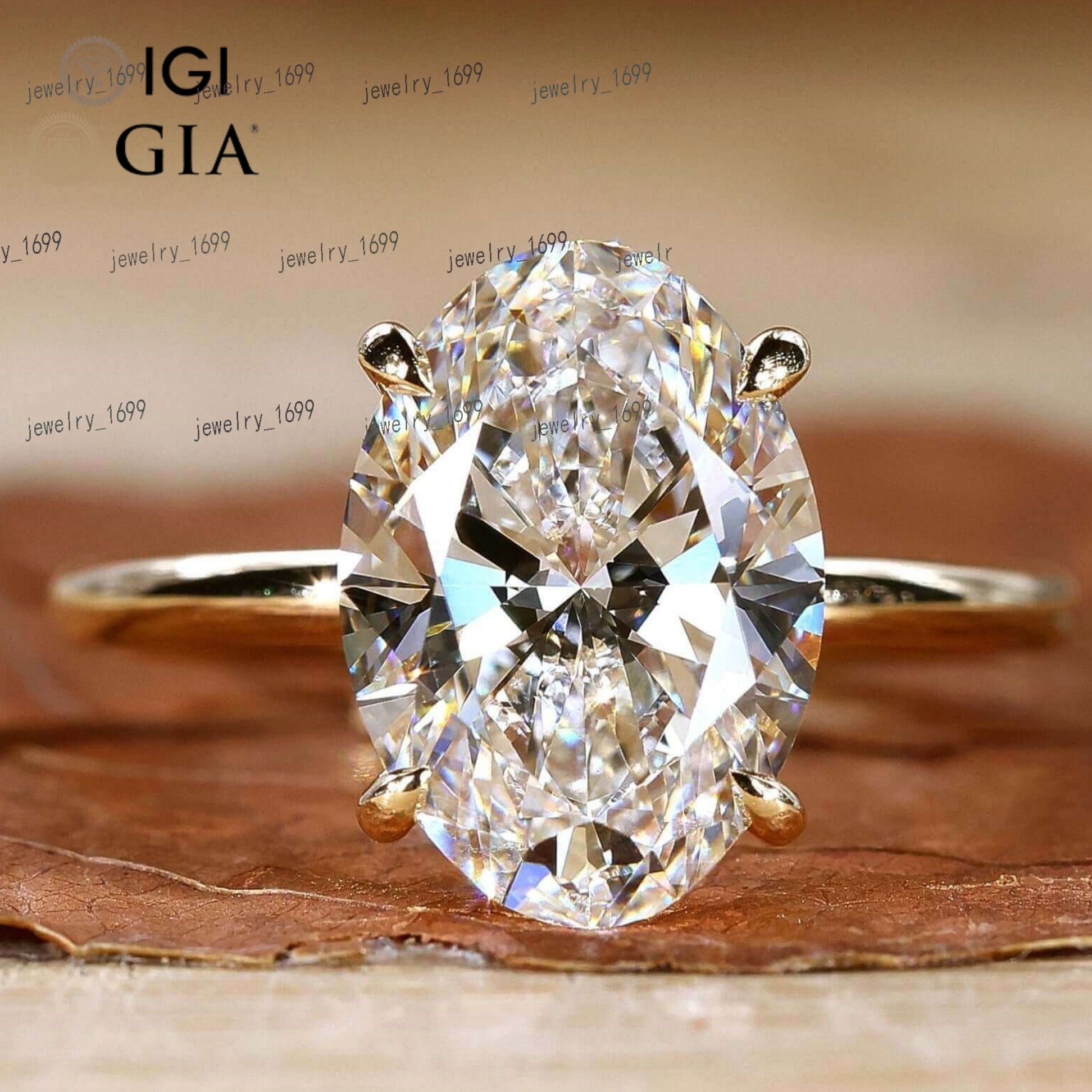 GIA IGI Certified Lab Grown Diamond Ring CVD HPHT 05ct to 5ct for Men Women Engagement Wedding Customized 14k 18k Solid Gold