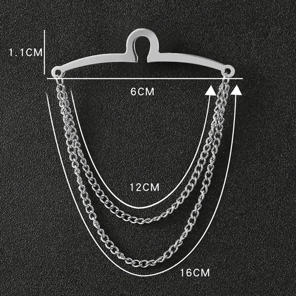 Vintage Men Tie Clip Shirt Chain Buckle U-Shaped Tie Clips Chain Jewelry Business Banquet Wedding Formal Tie Necktie Accessories 250417