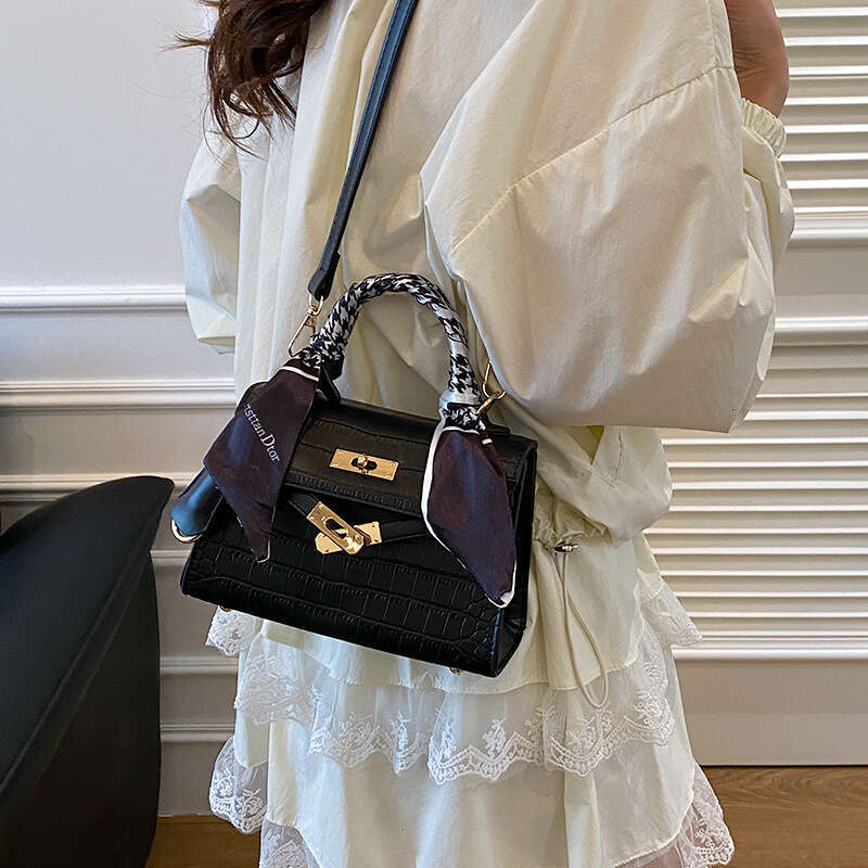 Kelly new fashionable stone patterned women's versatile crossbody bag, high-end handbag for women