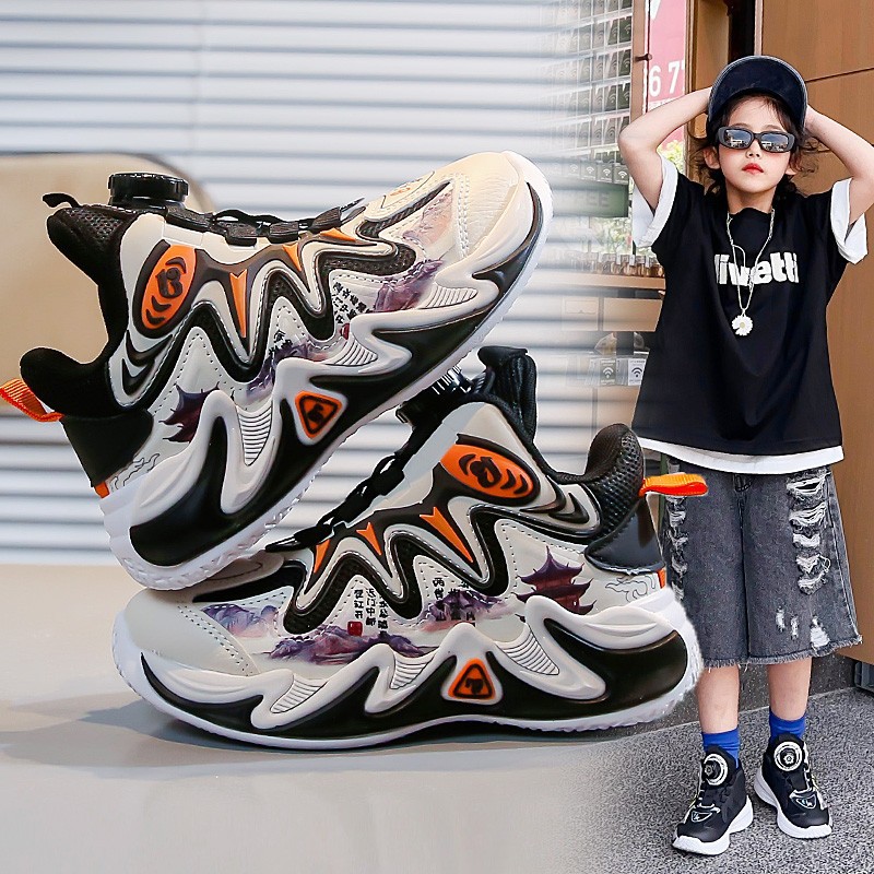 Girls Boys Basketball For Kids 2025 New Sport Shoes Walkfashion Toddler Sneakers Size 26 - 37 dh1922389