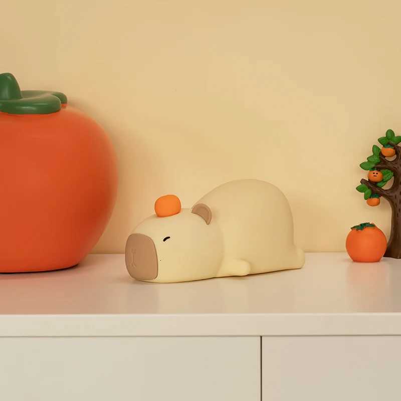 Capybara Cute Silicone LED Cartoon Night Light USB Rechargeable Dimming Sleep Night Lamp For Childrens Room Decor Birthday Gift M251118