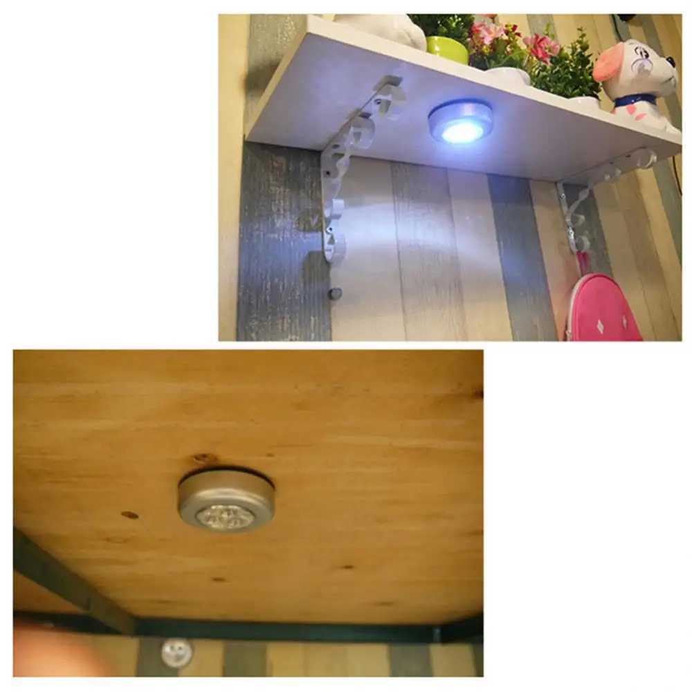 1/2/3PC Wireless Night Light Battery Powered Light Stick Tap Touch Push Security Closet Cabinet Kitchen Wall Lamp M251118