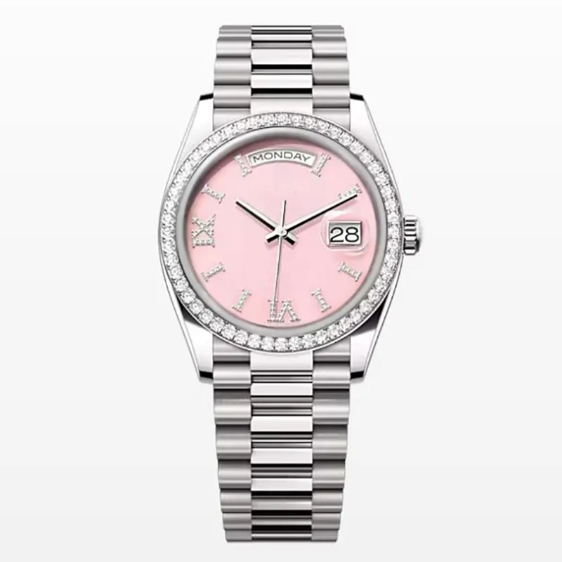 top Luxury Diamond Men Watch Designer Sports Automatic Mechanical Movement 41mm Stainless Steel President Classic Watch Leisure Designer Gold Watch Montre de Lux