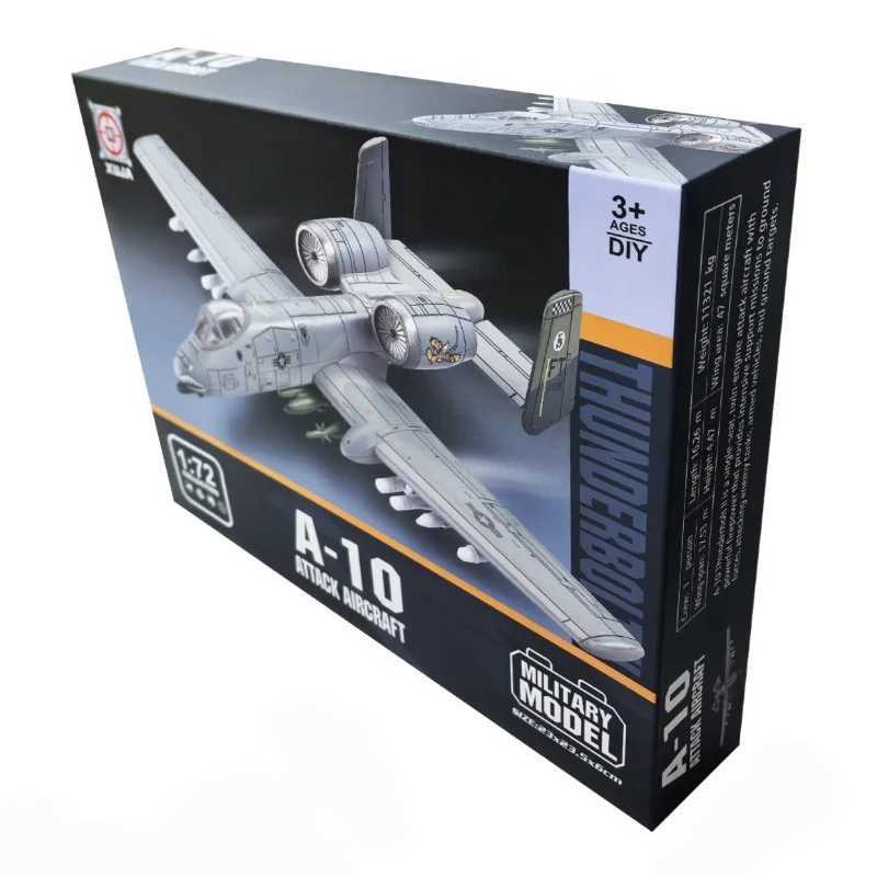 172 US A-10 Thunderbolt II Support Attack Aircraft Model Creative Military Series Building Blocks Toys For Boys Christmas Gifts C251118