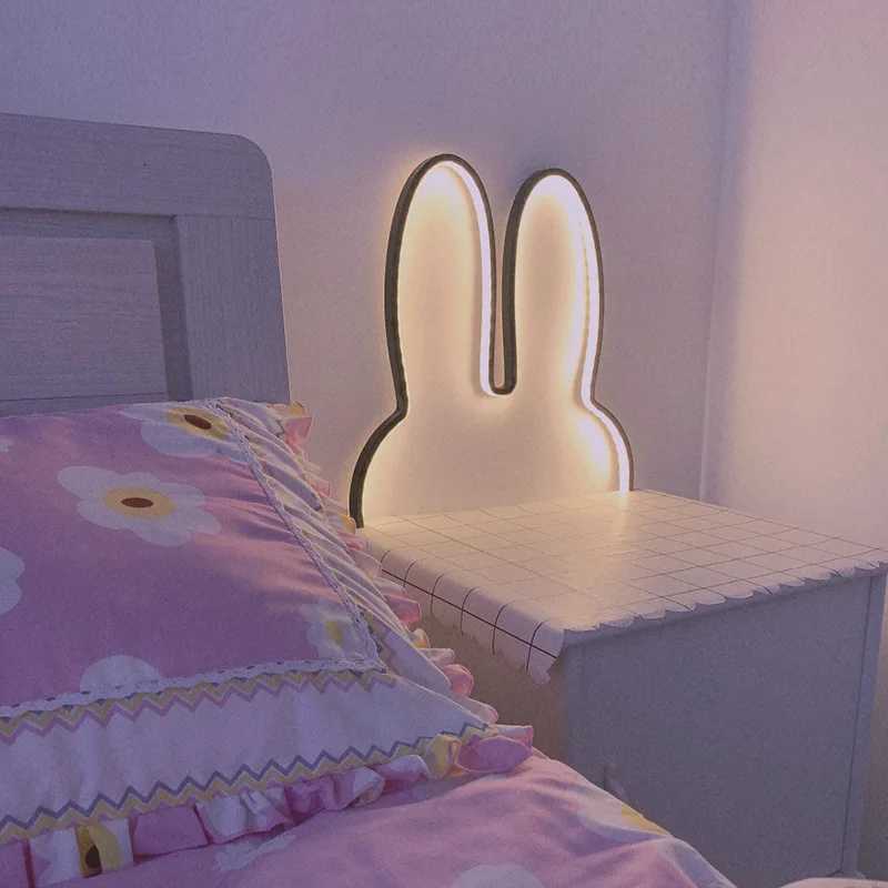 Cute Led Rabbit Wall Lights USB Powered Baby Desk Table Lamp For Bedroom Bedside Children Kids Room Home Decor Atmosphere Light M251118