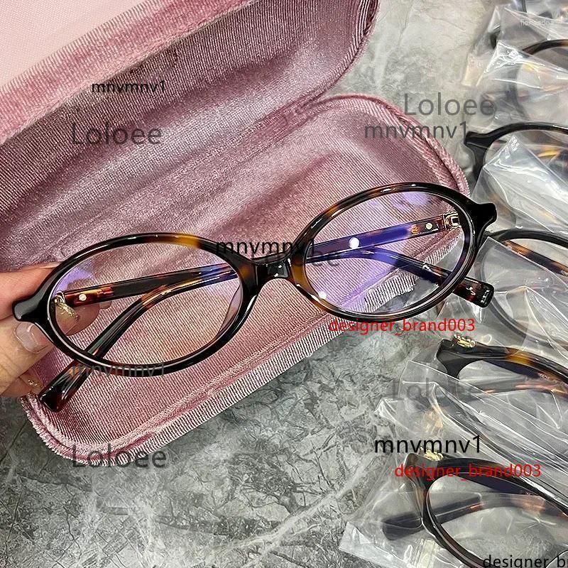 Sunglasses 2024 Ins Vintage Leopard Print Black Frame Girls Y2K Oval Blue Light Glasses Computer Anti-blue Gifts 0TDA JBW9 muimuu miumiue miu miumiu mu KR2P
