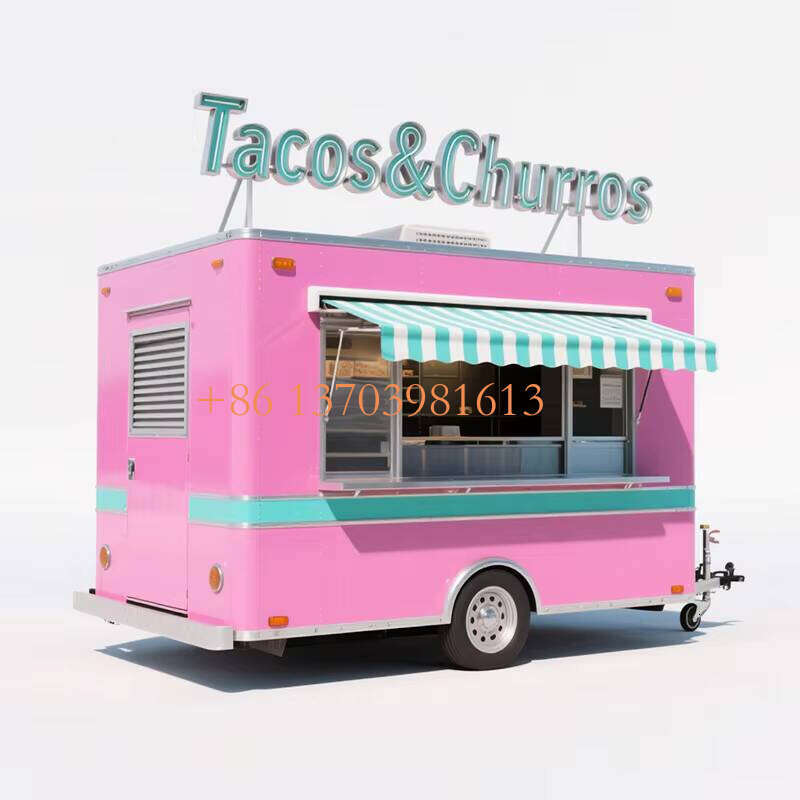 Fast Food Truck Coffee Caravan Cart Mobile Pizza Trailer Foodtruck for Sale Europe