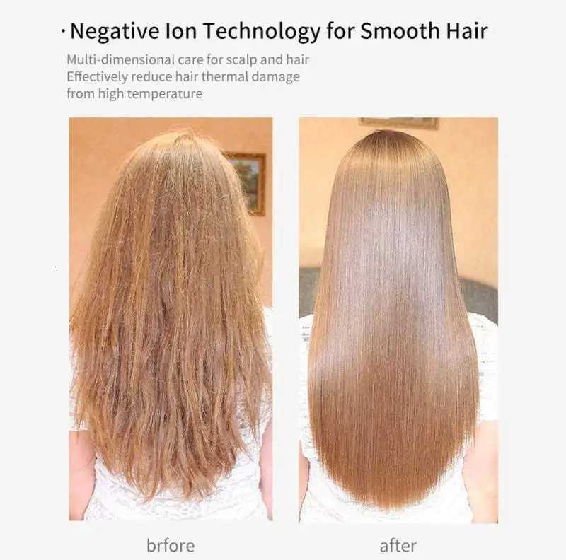 Negative Ion Hair Dryer Brushless Motor 1400W High Speed Blow Dryer 3 Speed 4 Temp Travel Hair Dryer for Home Travel Salon WhiteT251118