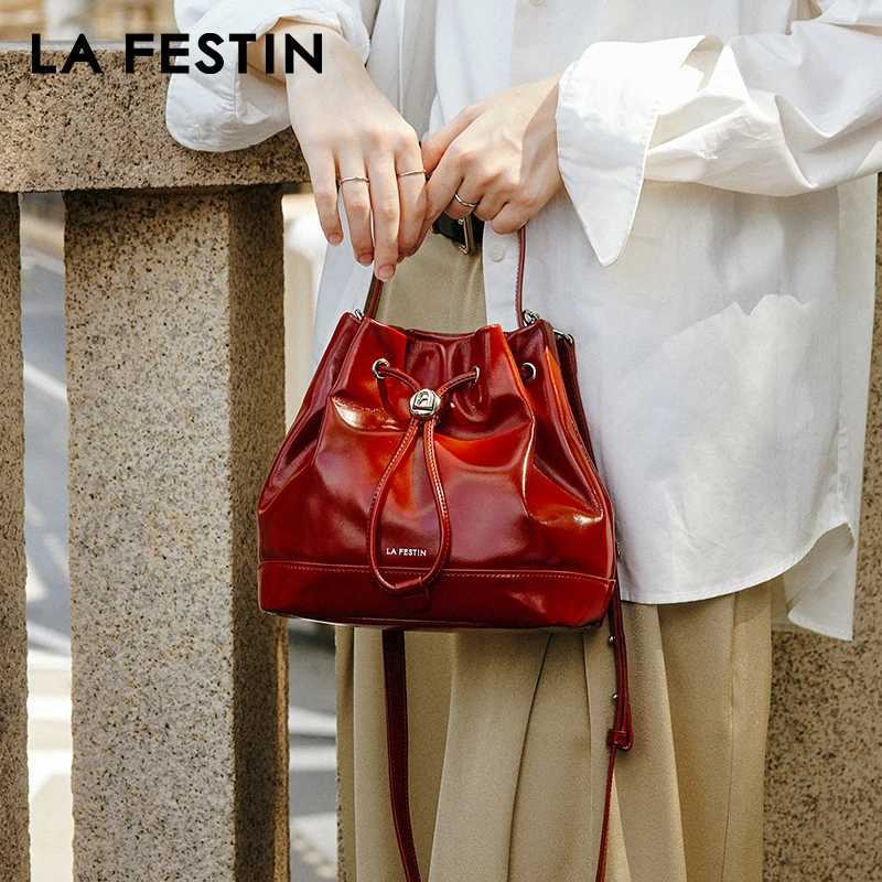 LA FESTIN Original 2025 New Handbag Women Bucket Bag Luxury Bag Shoulder Bag Casual Crossbody Bag Fashion Small Bag School BagW251118