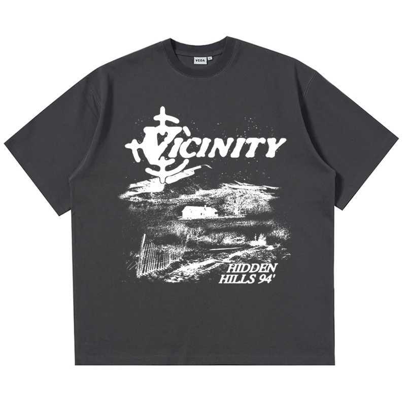 Men T-Shirt Cotton Vicinity Y2k Strtwear Graphic Korean Fashion Print Harajuku Vintage Tops Ts Oversized Aesthetic ClothesC250418
