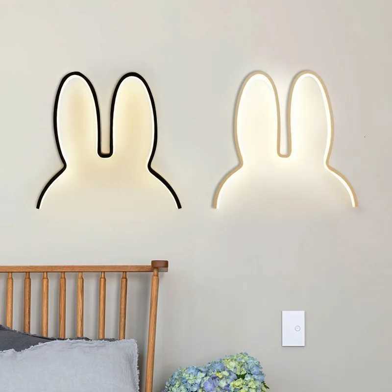 Cute Led Rabbit Wall Lights USB Powered Baby Desk Table Lamp For Bedroom Bedside Children Kids Room Home Decor Atmosphere Light M251118