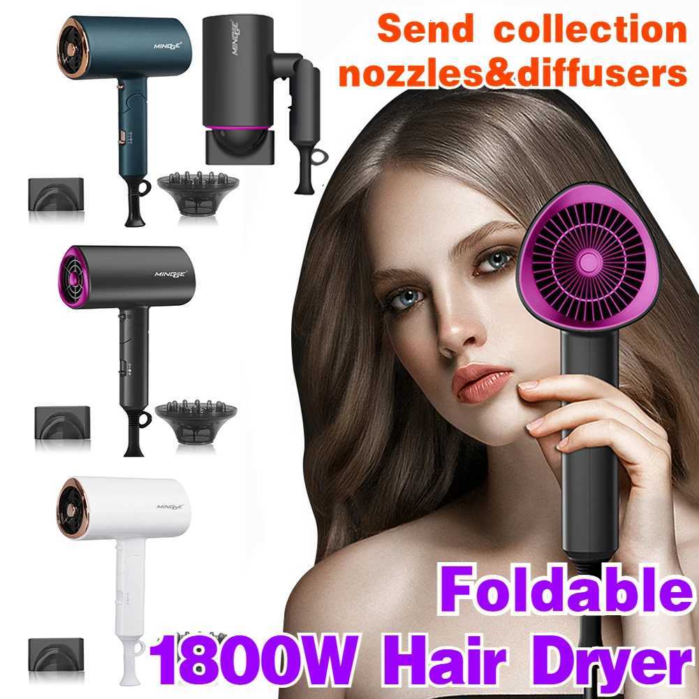 1800W New Professional Hair Dryer Negative Hair Care Quick Dry Home Powerful Hairdryer Constant Anion Air Blower Dryer 2 GearT251118