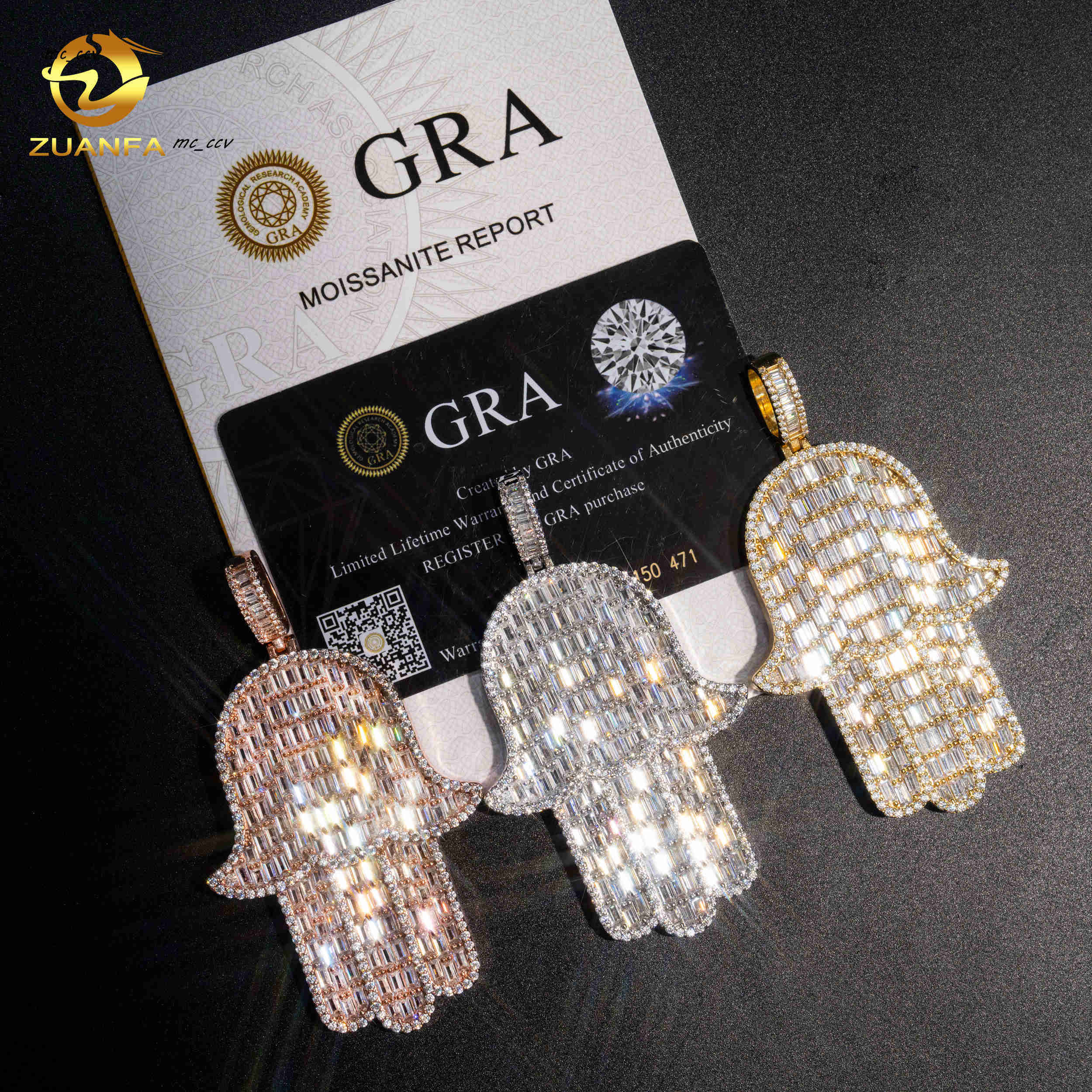 Factory Price Fashion Hip Hop Jewelry Mens Charms Pendants 925 Sterling Silver VVS Moissanite Diamond Iced Out Pendant