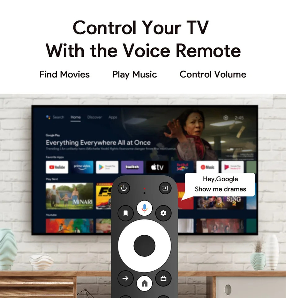 UBISHENG GD1 Google certified Android 11 4K BT Voice Remote S905Y4 AV1 2GB RAM 16GB ROM 5G WiFi Smart Android TV Box TV Stick 251114ww