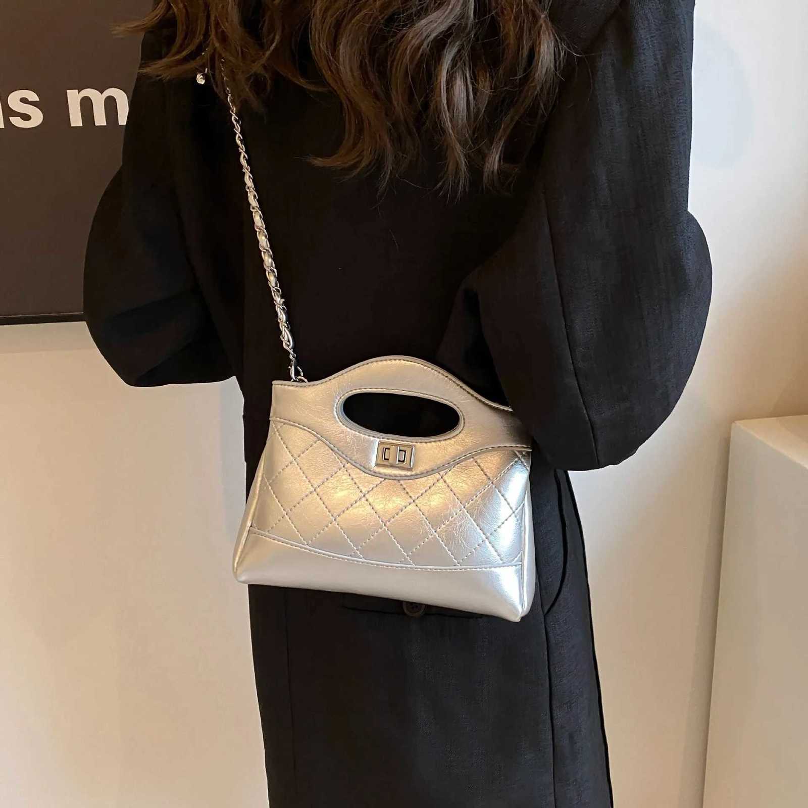 Women Vintage Fashion Chain Crossbody Bag Office Lady Versatile Shoulder Bag High Quality PU Leather HandbagW251118