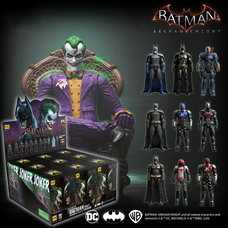 9pcs F5 DC Comics Licensed Batman Arkham Knight 1/10 Scale Assembled Action Figure Model 11 Styles Battle Damage Collectible Bulk Stock for Boys Birth