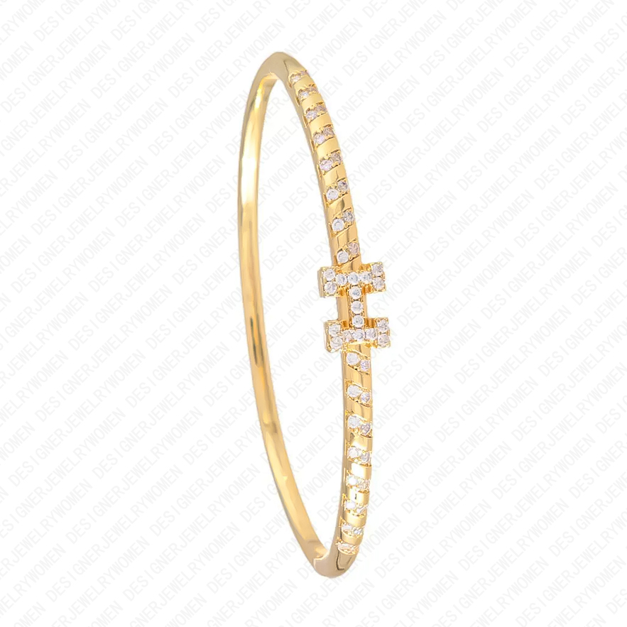 Designer Bracelet Bracelet for Women Diamond Bangle Letter Bangles Personalized Initial Bangles Luxury Jewlery Designer for Women Elegant Timeless Gif