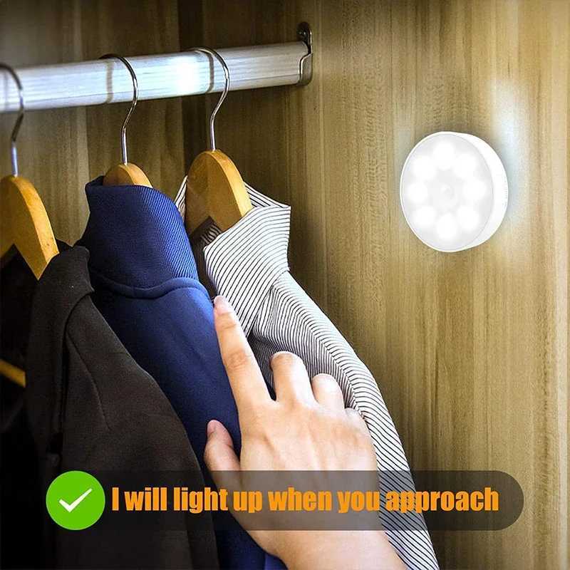 26 Pack Motion Sensor LED Night Light USB Rechargeable 3 Color Night Lamp Cabinet Wardrobe Lamp Staircase Wireless Closet Light M251118
