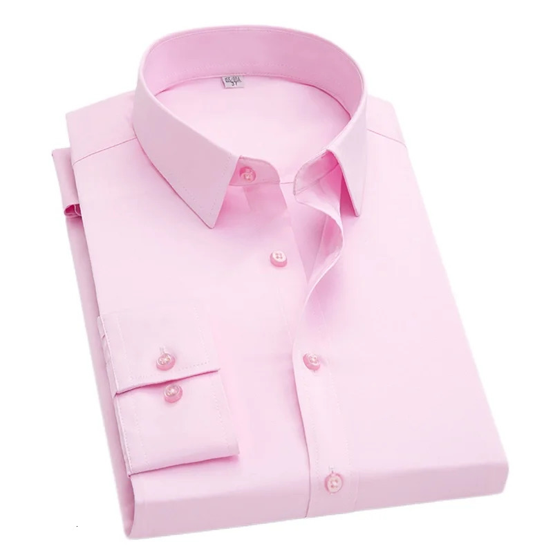 8 Colors Single Breasted Square Collar Long Sleeved Shirt Men Office / Wedding Formal Shirt Fashion Slim Mens Dress Shirts 5XL 250417