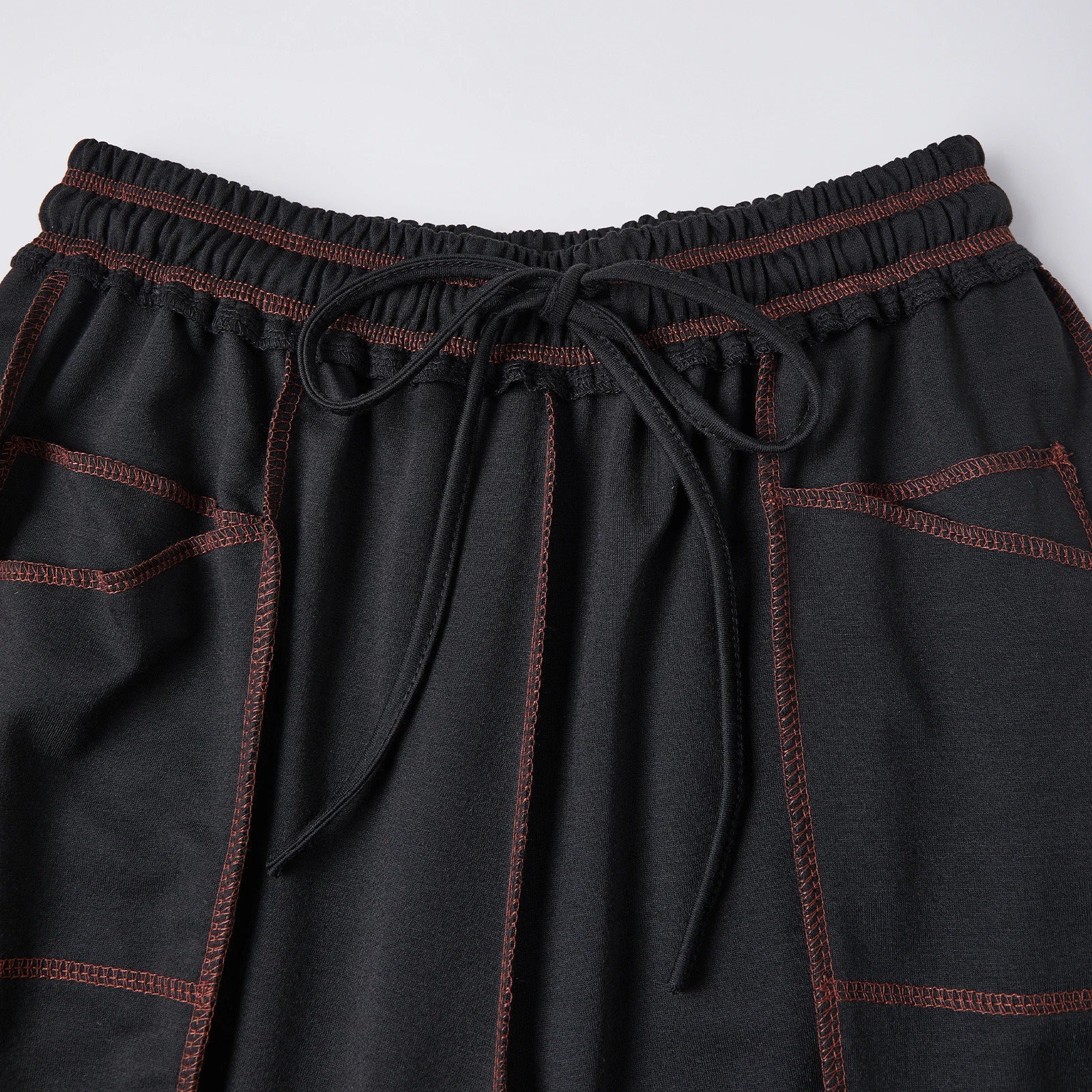 Womens Baggy Pants Fashion y2k Spring Summer Sweatpants Barrel Pants Drawstring Contrast Color Loose Wide Leg Trousers 251113BJ - view 4