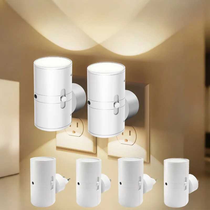 Modern LED Night Light Plug in 3 Colors Temperatures Dimmable Nightlight with Light Sensor for Bathroom Hallway Bedroom Stairway M251118