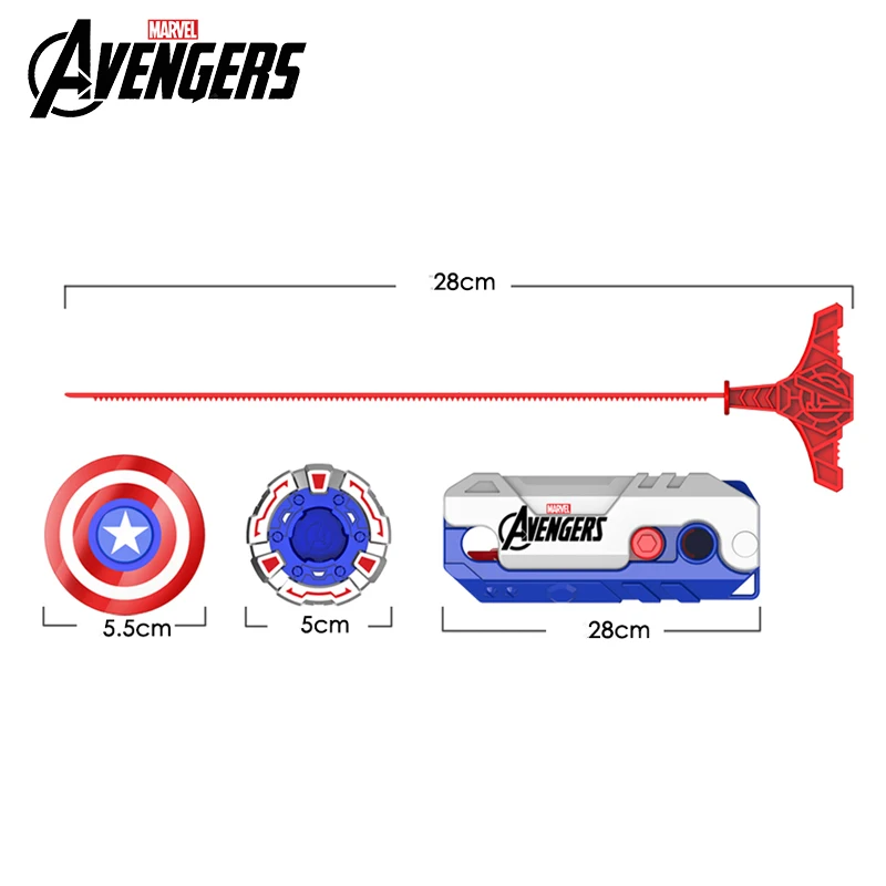 Marvel Avengers Captain America Style Beyblade Battle game Beyblade launcher Fidget Spinner Movie Peripheral Toy Set Boys Gifts