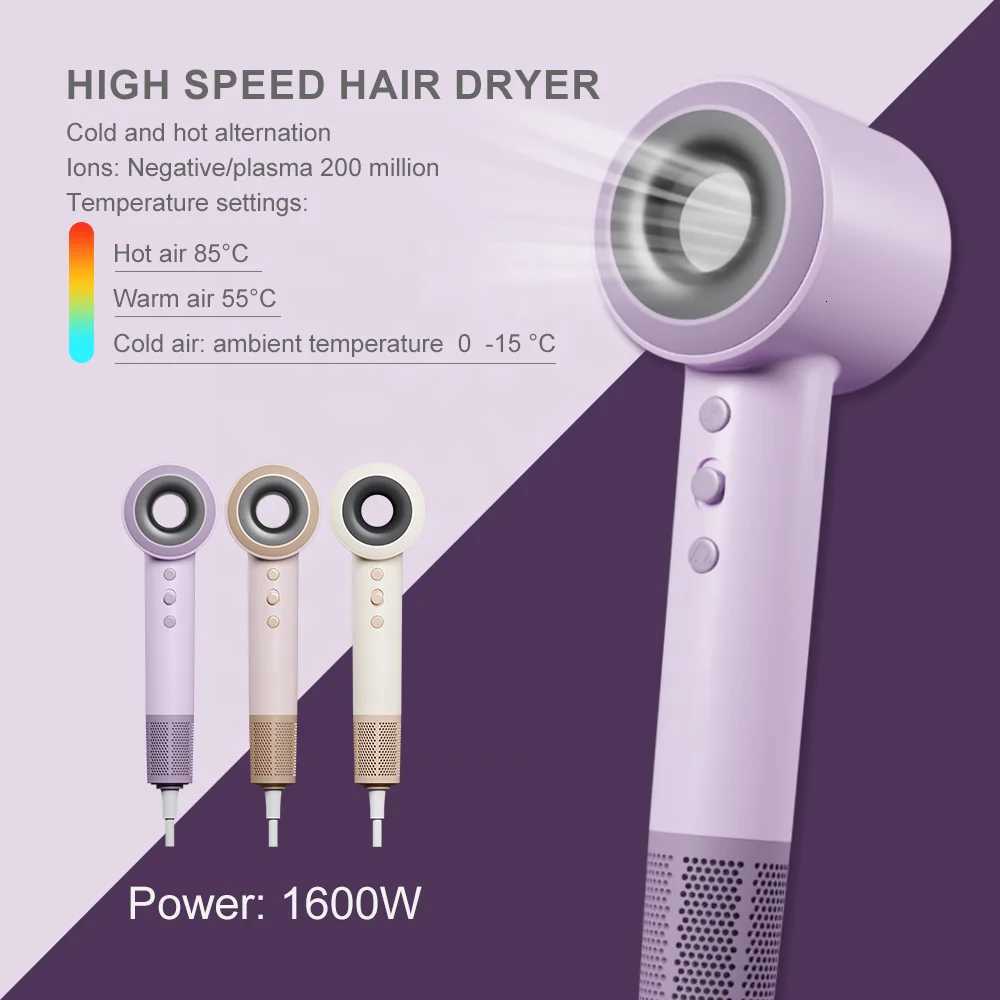 Professional 1600W Ionic Mini Hair Dryer Cold and Hot Portable Electric Styling for Travel Salon Household Concentrator NozzleT251118