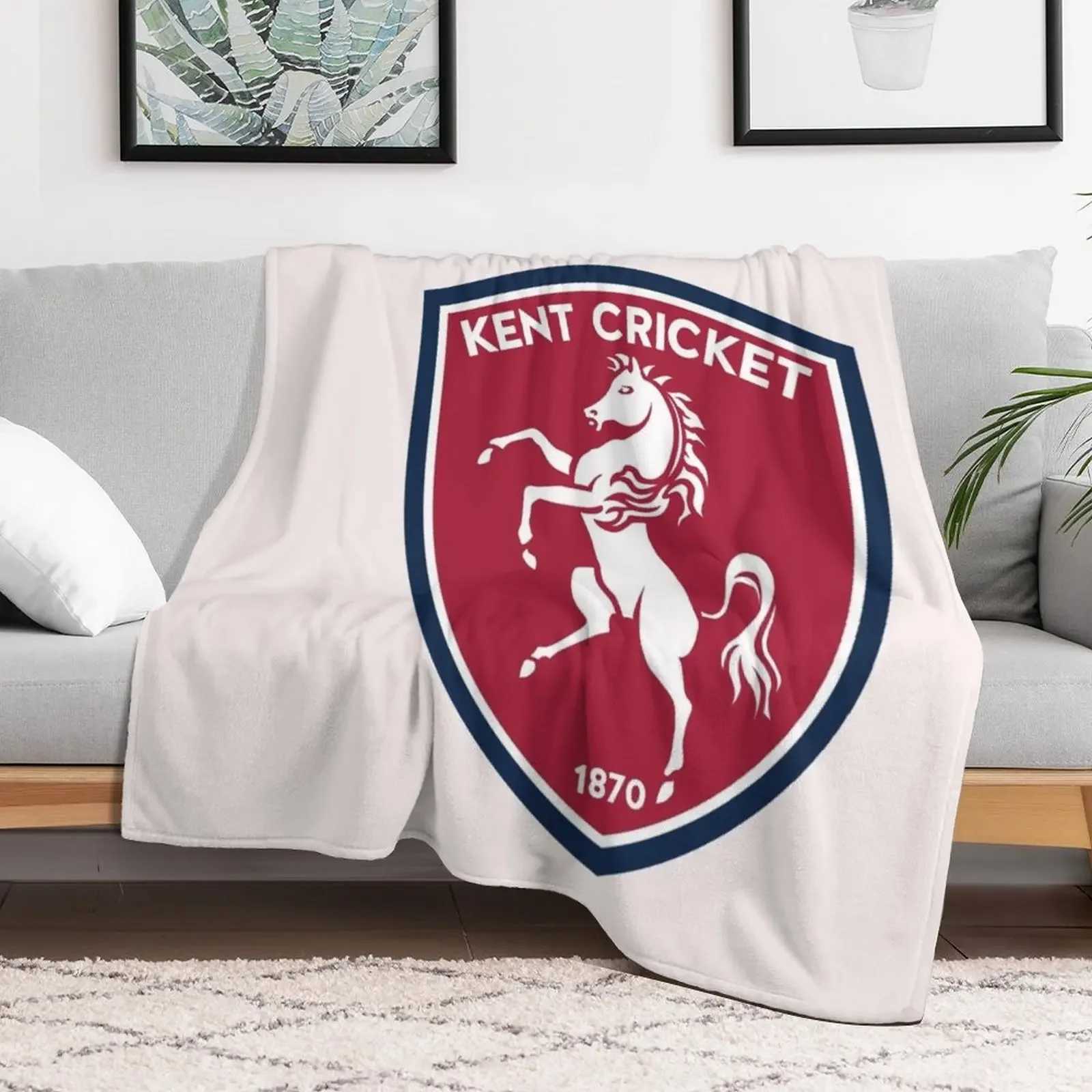 Blanket Kent County Cricket Club throws plush sofas soft beds sports blankets Y250417