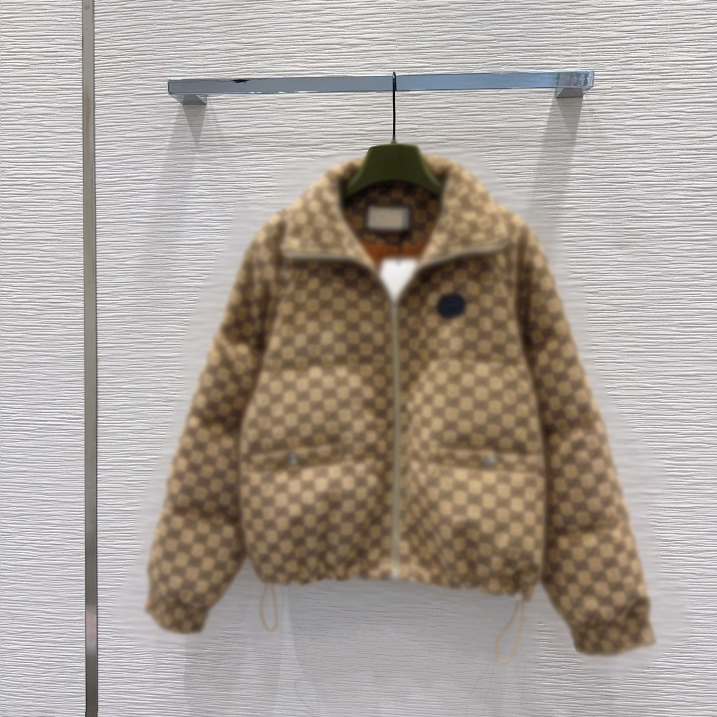 Designer, new women's down cotton-padded jacket, jacquard fabric full printing design, fashionable, comfortable and warm