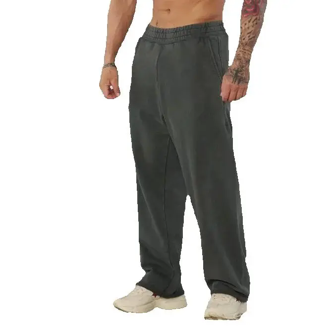 Fashion Sports Straight Pants Jogger Leisure Fitness Training Loose Trousers Men Hip Hop Casual Pure Color Casual Spring Autumn Bottoms XXL