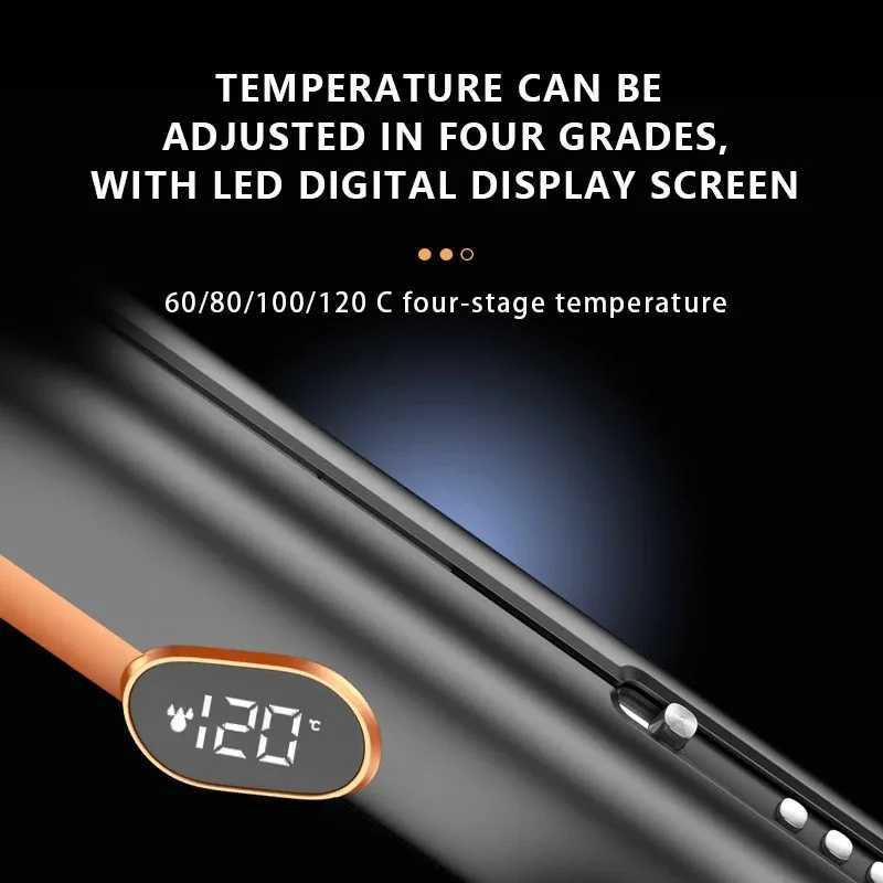 Kemei Hair Straightener Flat Iron for Thick Naturally Curly Hair Wet to Dry Straightening with Air Dries and Straightens Hair W250814