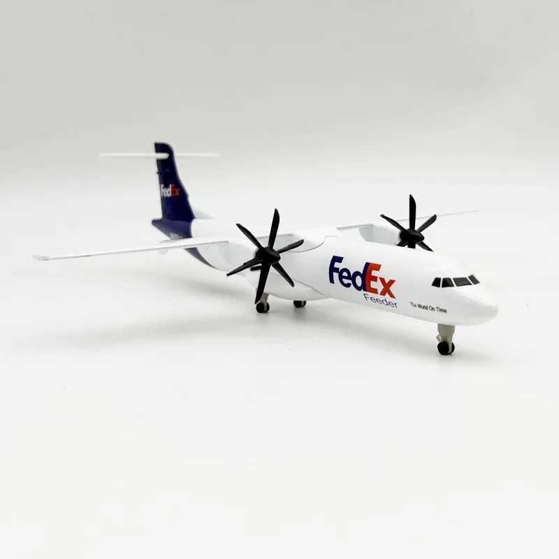JASON TUTU 20CM Fedex Express ATR Aircraft Model Planel Airplane Diecast Metal Planes Collect Gifts C251118