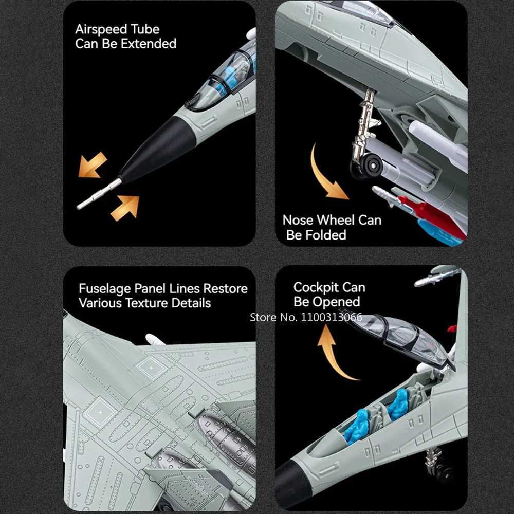 181 Alloy Diecast J-16 Multirole Fighters Miniature Models Toys with Pull Back Light Sound Airplanes for Boys Collection Gifts C251118