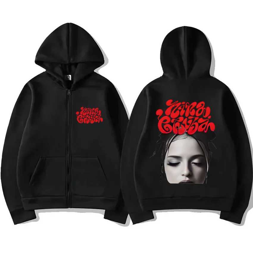 Nina Chuba Printed Hoodie Men Womens hip hop Clothing Coat Hip Hop Zip Up Jacket Long sleeve fashion Fleece vintage streetwear X251118 - view 5