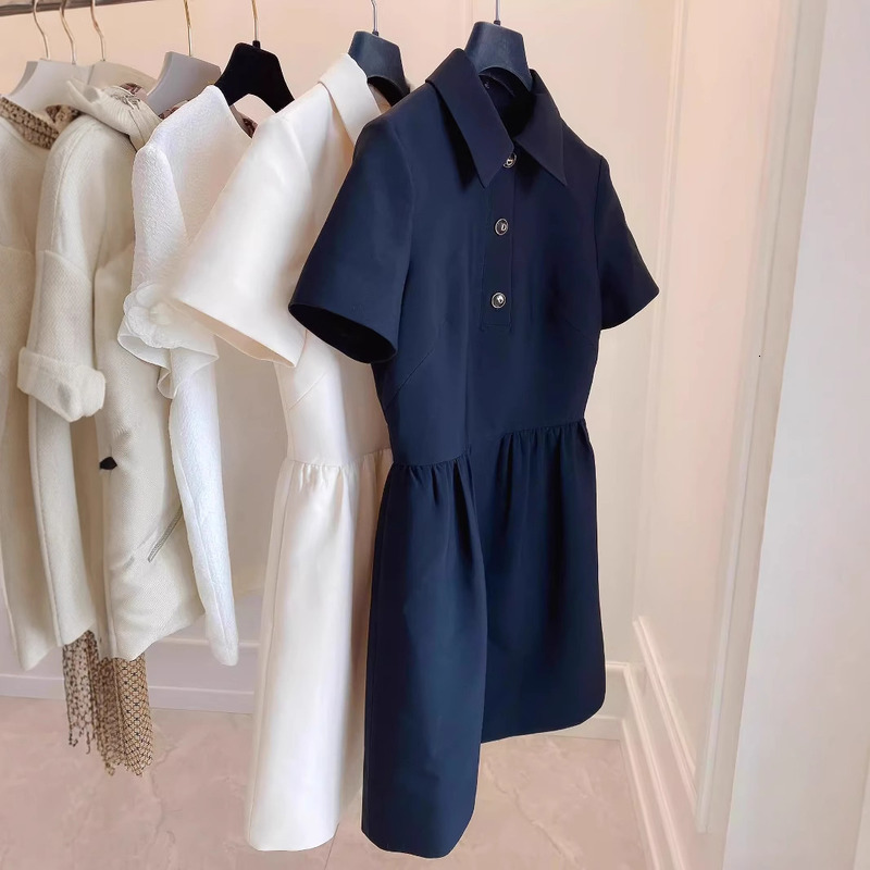 Three Standards Are Consistent High End Women's Wear 2025 Summer Short Sleeved Polo Little Fragrant Dress Hepburn Style