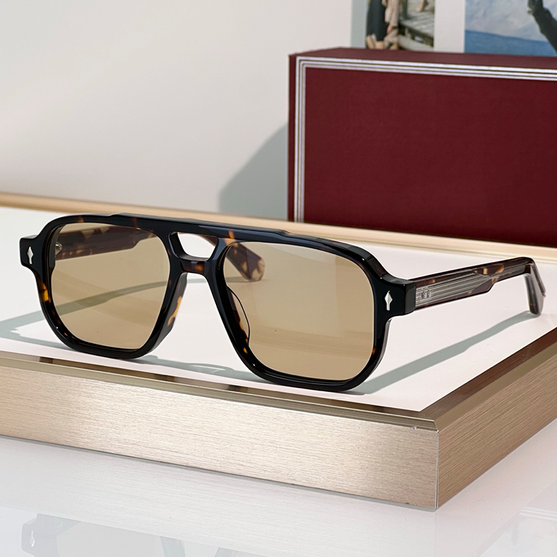 Designer Pilot Sunglasses For Men Women Top Quality Handmade Square Eyewear EVANS Luxury Sunglasses Outdoor Goggles UV400 Glasses With box